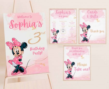 Minnie Welcome Sign Editable Template