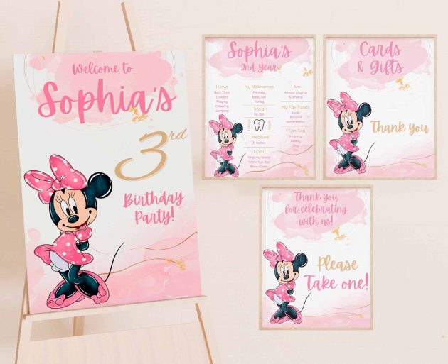 Minnie Welcome Sign Editable Template