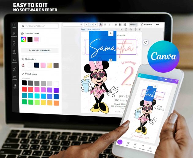 Minnie Editable Invitation Template - Image 7