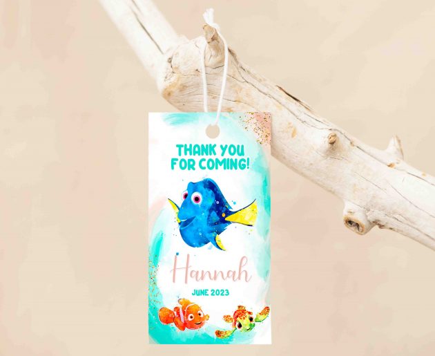 Finding Dory Watercolor Editable Invitation Template - Image 5