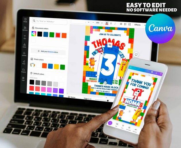 Numberblocks Editable Invitation Template - Image 6