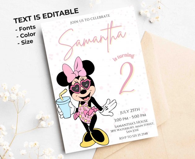 Minnie Editable Invitation Template - Image 2