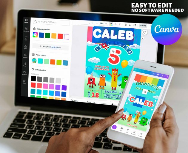 Numberblocks Editable Invitation Template - Image 7