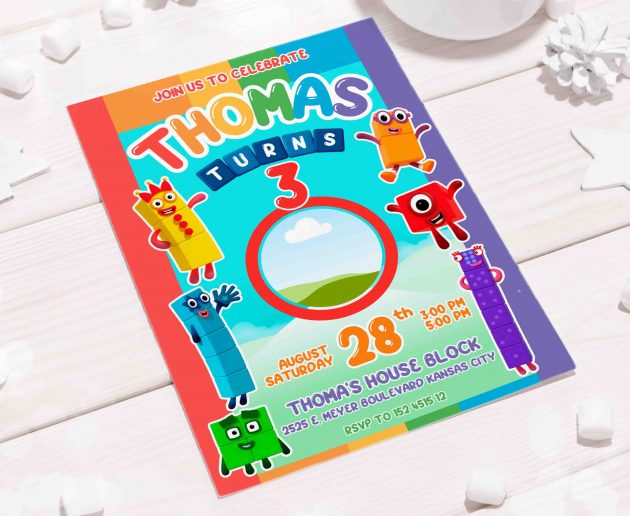Numberblocks Editable Invitation Template - Image 5