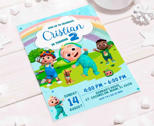 Cocomelon Boy Editable Invitation Template - Image 5