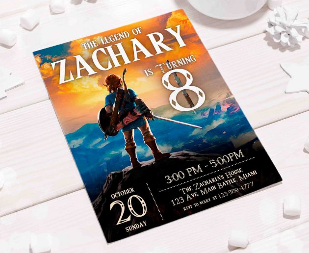 The Legend of Zelda Editable Invitation Template - Image 5