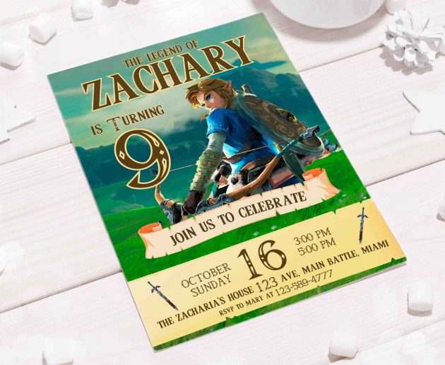 The Legend of Zelda Editable Invitation Template - Image 6