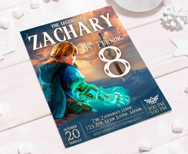 The Legend of Zelda Editable Invitation Template - Image 5