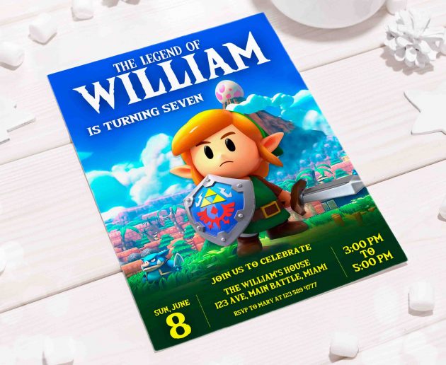 The Legend of Zelda Editable Invitation Template - Image 6