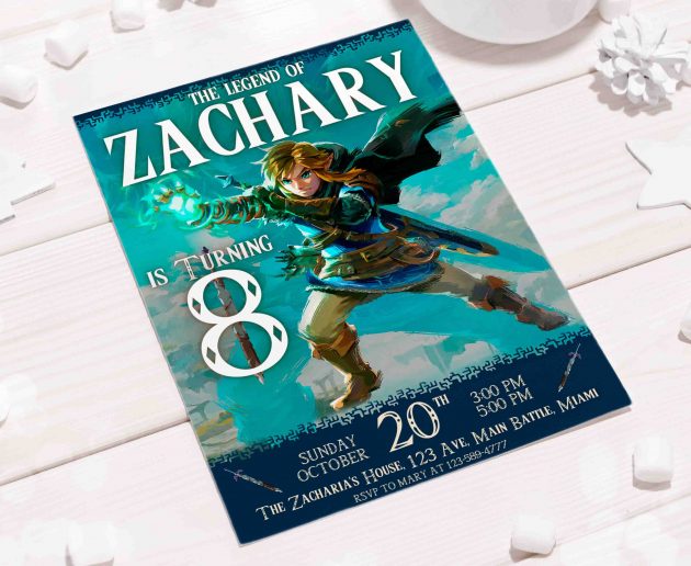 The Legend of Zelda Editable Invitation Template - Image 3