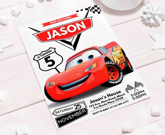 Cars Editable Invitation Template - Image 5