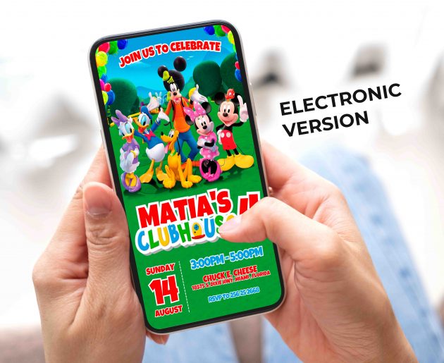 Mickey Mouse Editable Invitation Template - Image 3