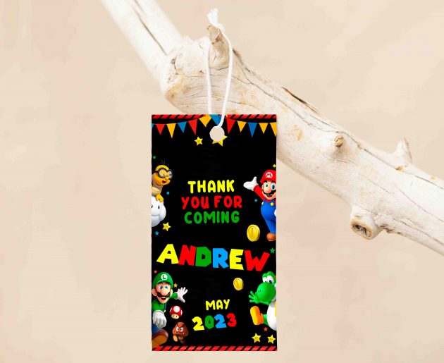 Super Mario Editable Invitation Template - Image 5