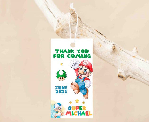 Super Mario Editable Invitation Template - Image 5
