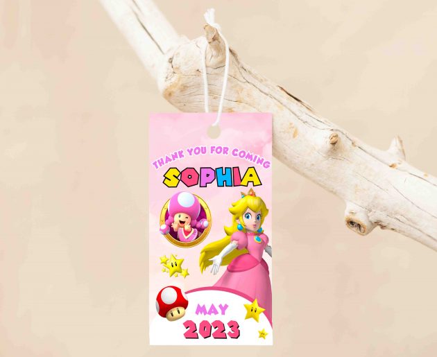 Super Mario Princess Peach Editable Invitation Template - Image 5