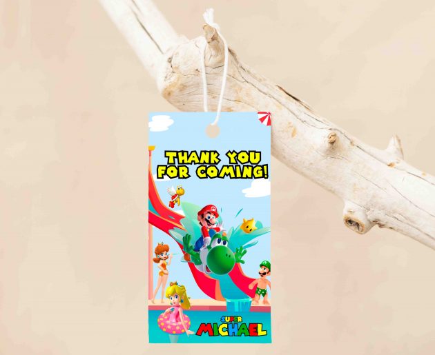 Super Mario Pool Editable Invitation Template - Image 5