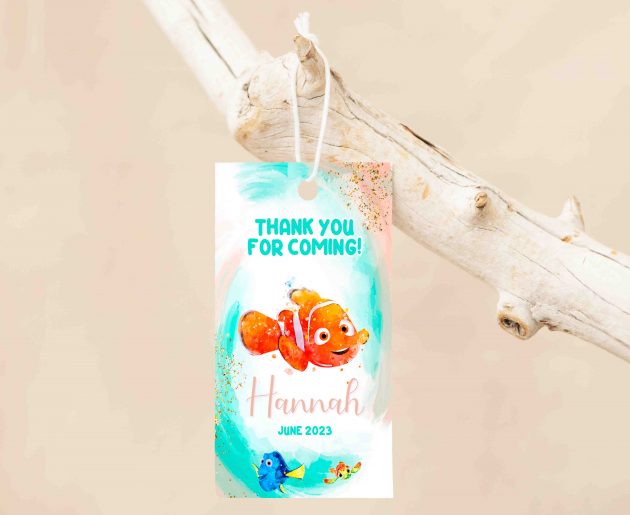 Finding Nemo Watercolor Editable Invitation Template - Image 5