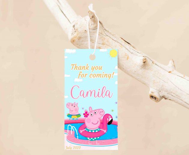 Peppa Pig Pool Editable Invitation Template - Image 4