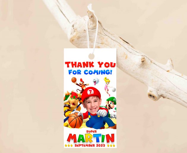 Super Mario Birthday Invitation with photo, custom photo - Image 4