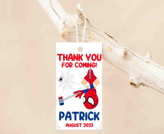 Baby Spiderman Editable Invitation Template - Image 4
