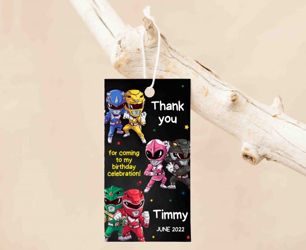 Power Rangers Editable Invitation Template - Image 5