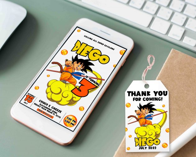 Dragon Ball Editable Invitation Template - Image 2