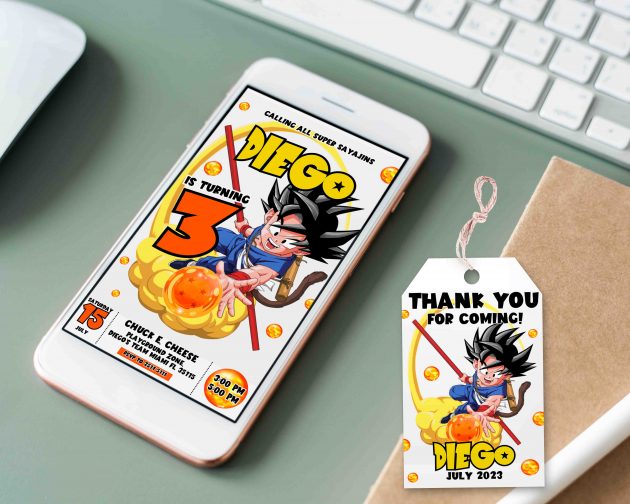 Dragon Ball Z Editable Invitation Template - Image 2