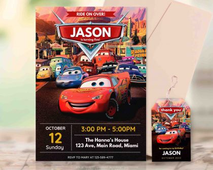 Cars Editable Invitation Template