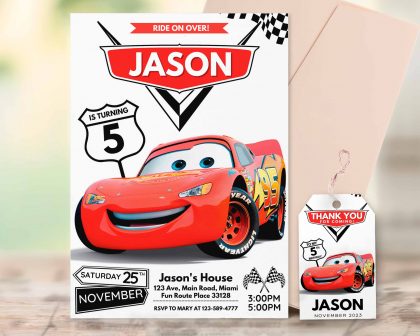 Cars Editable Invitation Template