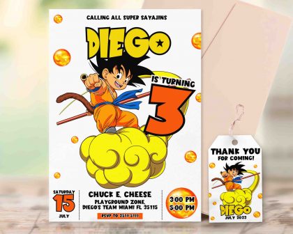 Dragon Ball Editable Invitation Template