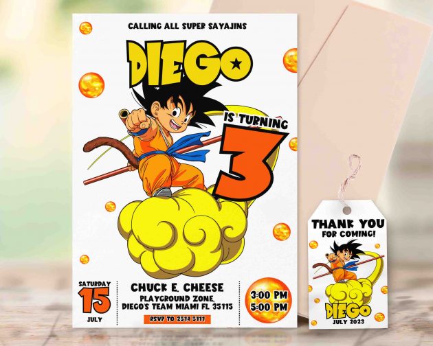 Dragon Ball Editable Invitation Template