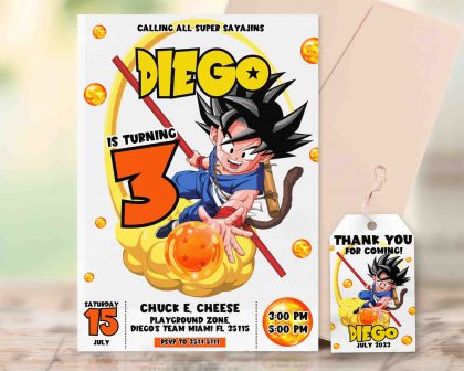 Dragon Ball Z Editable Invitation Template