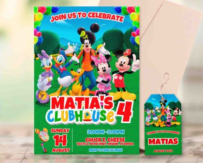 Mickey Mouse Editable Invitation Template