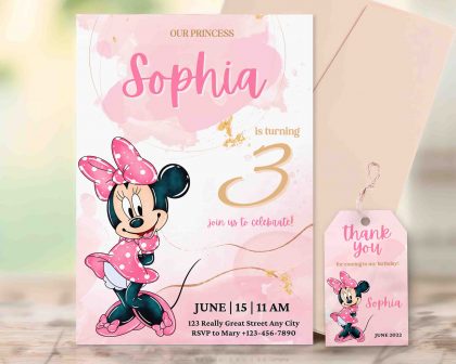 Minnie Editable Invitation Template