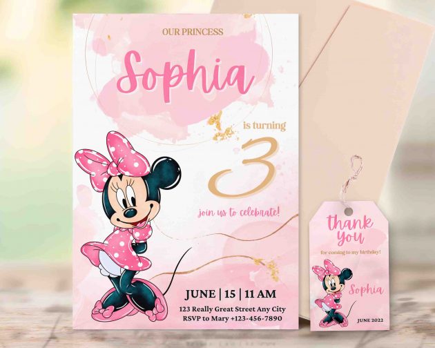 Minnie Editable Invitation Template