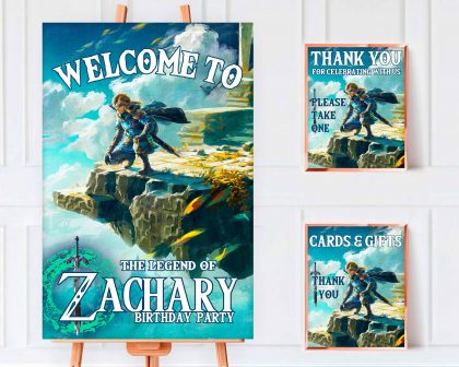 The Legend of Zelda Welcome Sign Editable Template