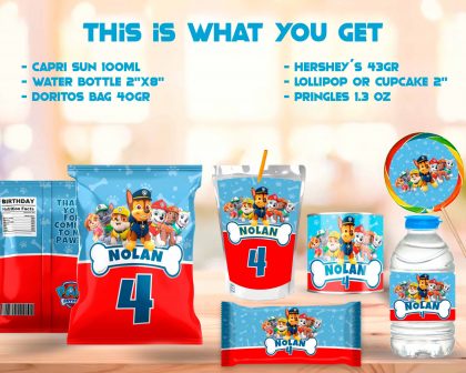 Paw Patrol Red Birthday Party Kit