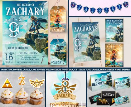 The Legend of Zelda Birthday Party Kit
