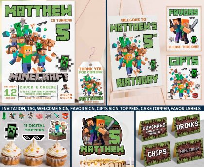 Minecraft Birthday Party Kit