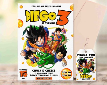 Dragon Ball Editable Invitation Template