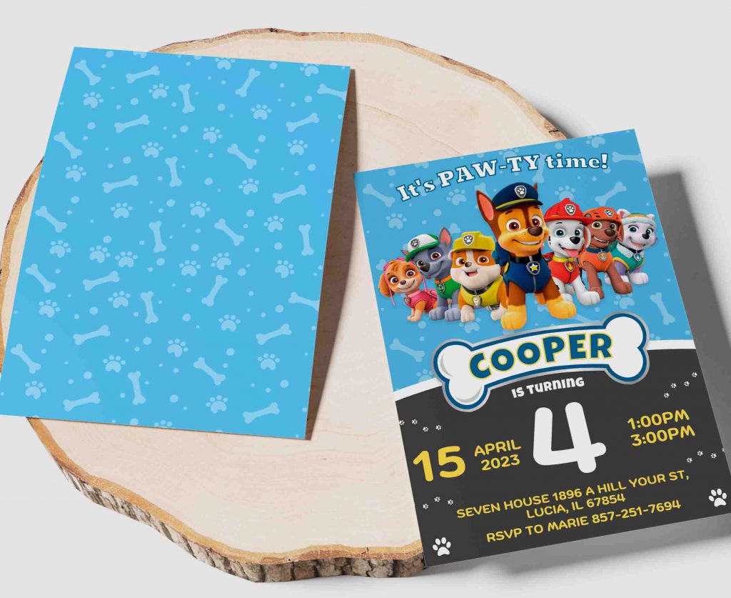 Paw Patrol Editable Invitation Template Sweet Moments Template