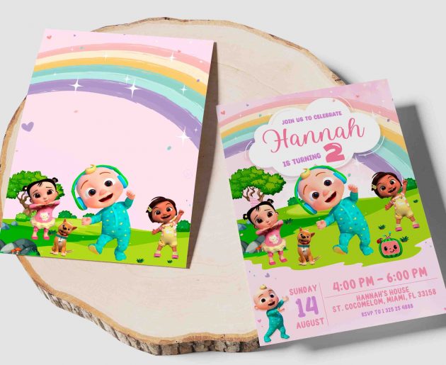 Cocomelon Girl Editable Invitation Template - Image 3