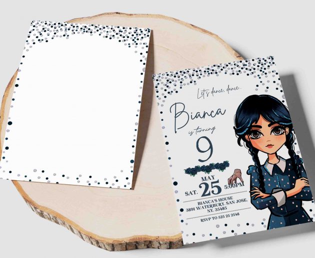 Wednesday Addams Editable Invitation Template - Image 4
