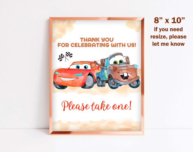 Cars Mater Welcome Sign Editable Template - Image 2