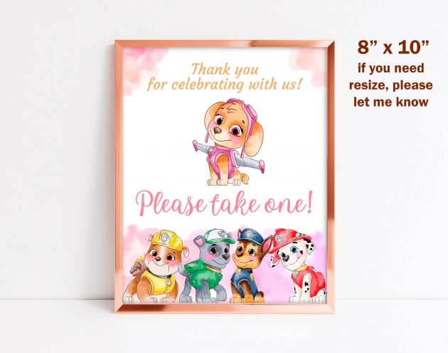 Skye Paw Patrol Welcome Sign - Image 3