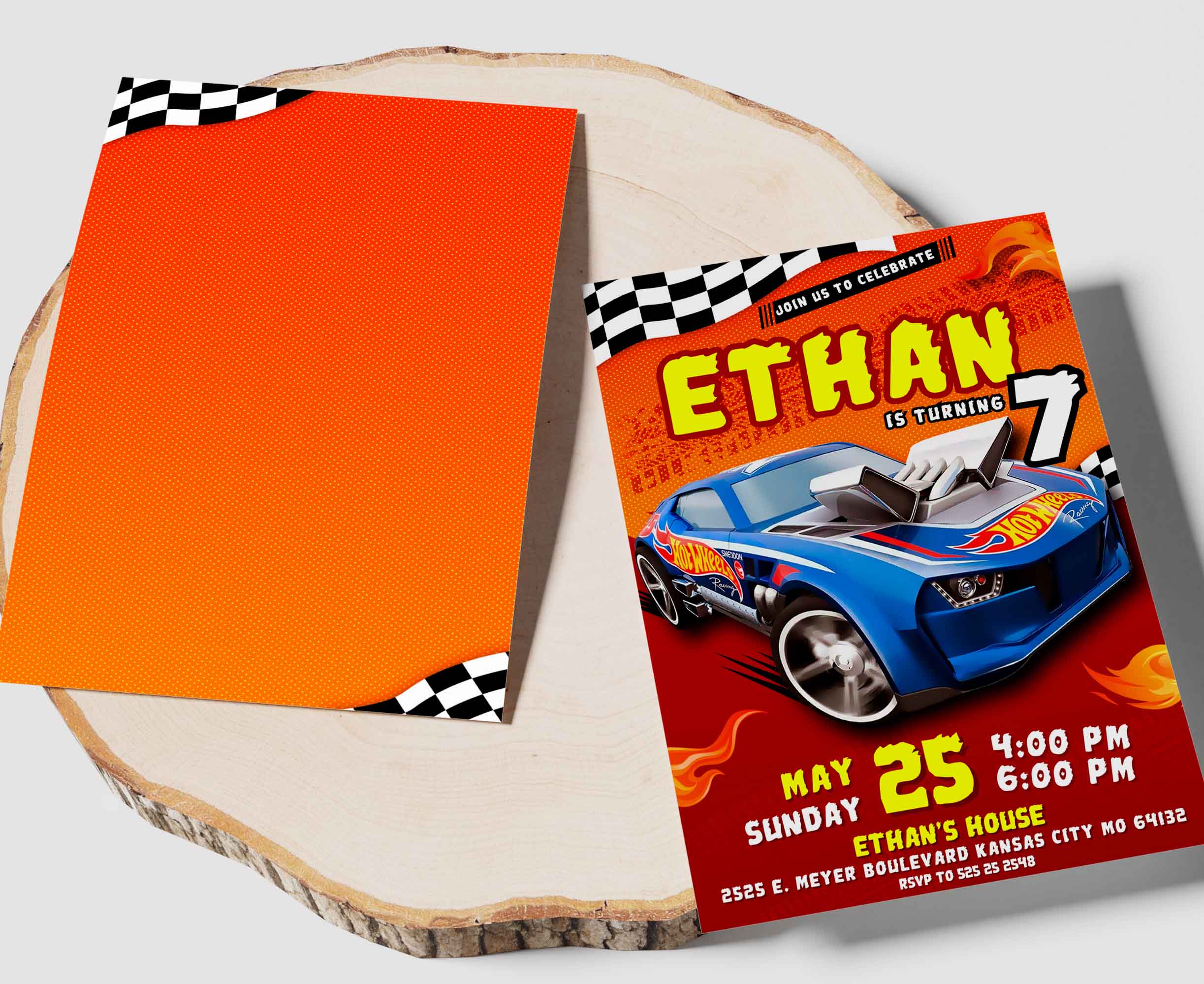 Hot Wheels Editable Invitation Template - Image 6