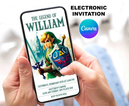 The Legend of Zelda Editable Electronic Invite
