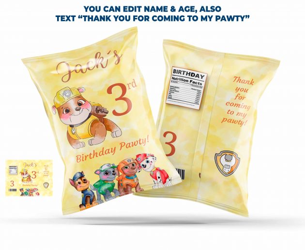 Rubble Paw Patrol Party Pack Templates - Image 5
