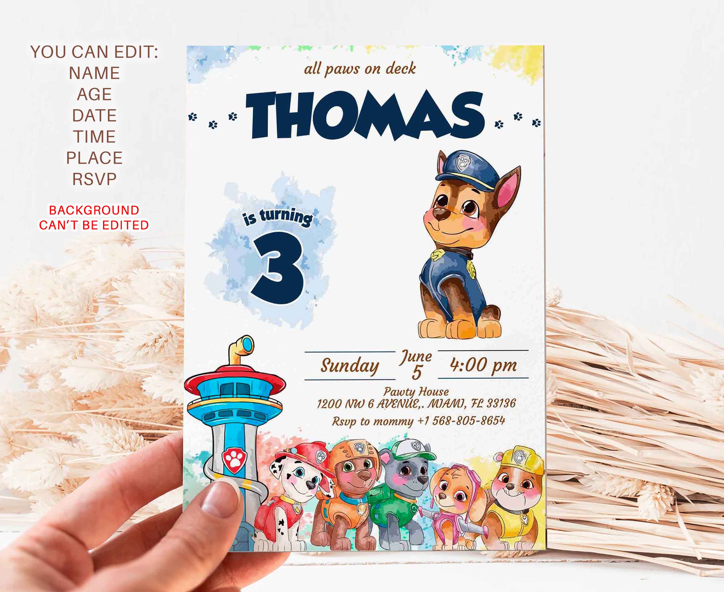 Chase Paw Patrol Party Pack Templates - Image 2