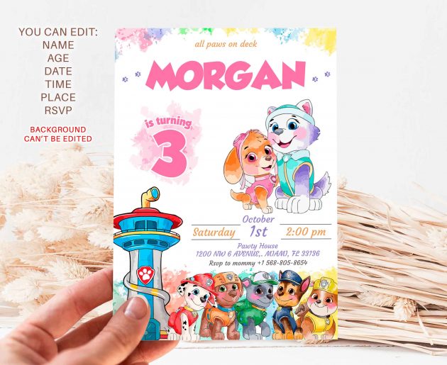 Skye Eve Paw Patrol Party Pack Templates - Image 2